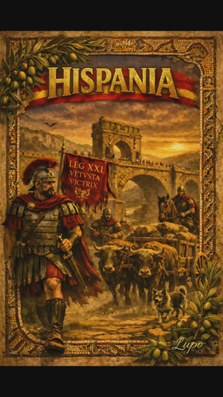 Camiseta Oversized unisex 425 GSM, 100% Algodón - Impresión JUMBO 24"x24" - Provinciae Romanae - Hispania