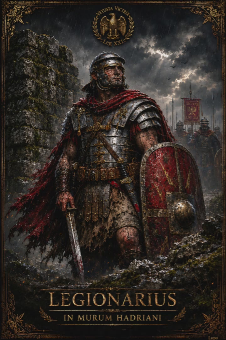 Camiseta Clásica Oversized 425 GSM, 100% Algodón - Impresión JUMBO 24"X24" - Legionarius Museum (In Murum Hadriani)