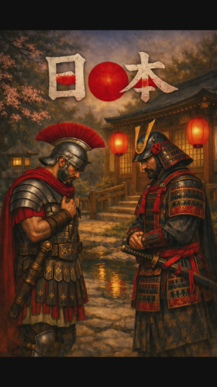 Sudadera con capucha unisex 100% Algodón peinado - Impresión JUMBO 24"x24" - Provinciae Romanae - Japón