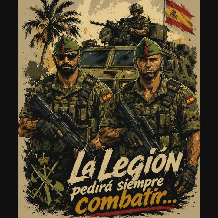 Camiseta clásica unisex 100% Algodón - Milites Vita - La Legión pedirá siempre combatir...