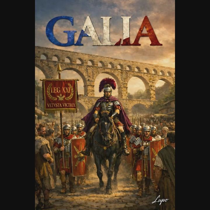 Sudadera con Capucha unisex 100% Algodón peinado -Impresión JUMBO 24"x24" - provinciae Romanae - Galia