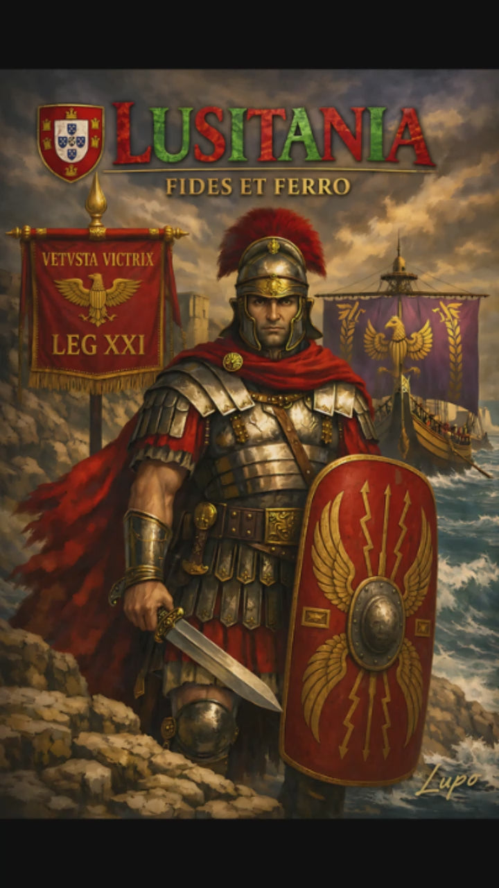 Sudadera con Capucha unisex 100% Algodón - Impresión JUMBO 24"x24" - Provinciae Romanae - Lusitania