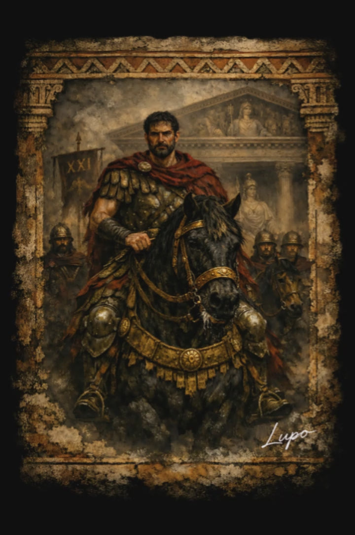Sudadera con Capucha unisex 100% Algodón peinado - Impresión JUMBO 24"X24" - Imperator Museum (Post Victoriam Silentium)